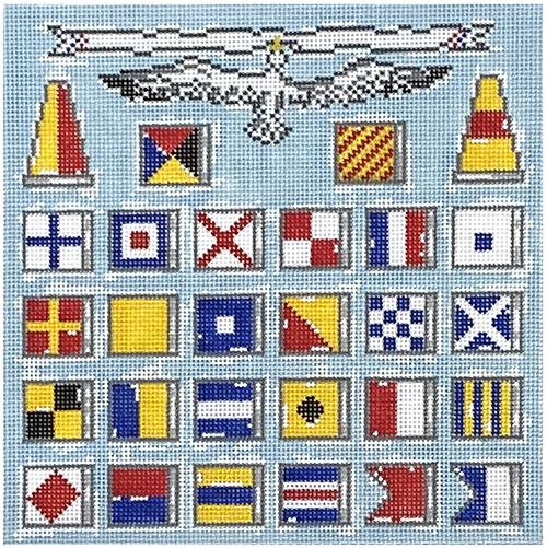 Nautical Alphabet Pillow