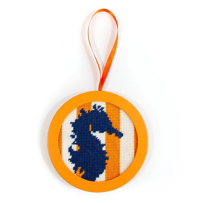 Nautical Baubles - Seahorse Stencil on Orange Kit
