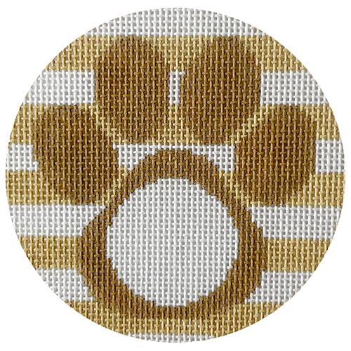 Paw Monogram Round