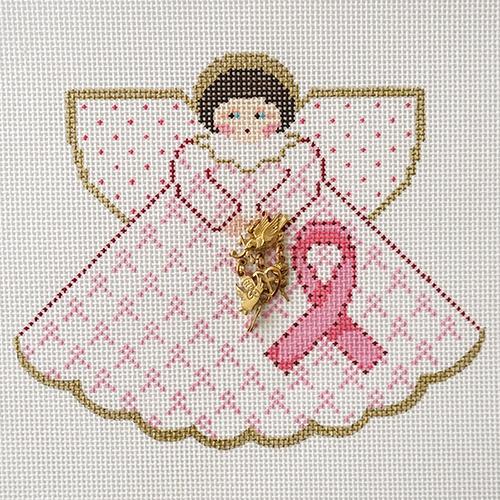 Pink Ribbon Angel with Stitch Guide