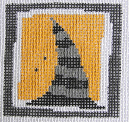 Witch's Hat Small Square on Orange