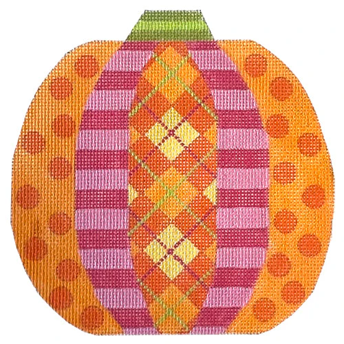 Pumpkin Patchwork - Argyle Orange & Pink