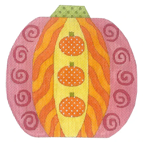 Pumpkin Patchwork - Trio Pink & Orange with Stitch Guide