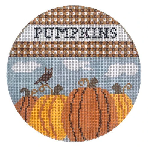 Pumpkins and Gingham Round