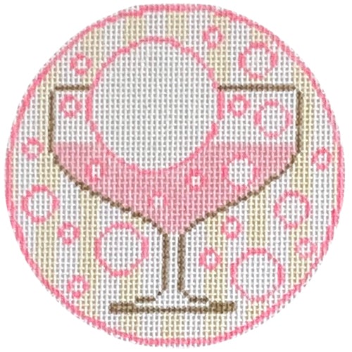 Champagne Monogram Round