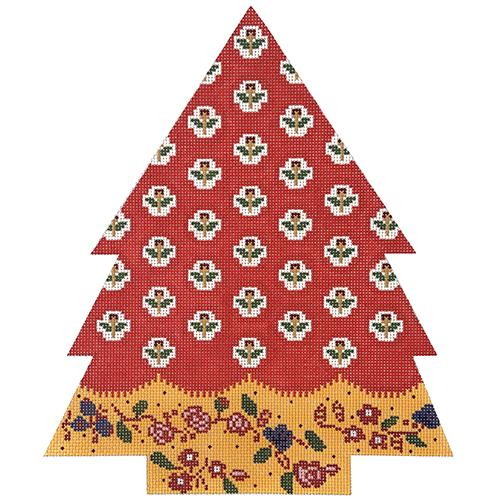 Red & Yellow Patchwork Tree