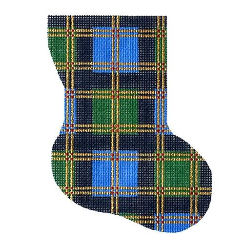 Blue Plaid Minisock