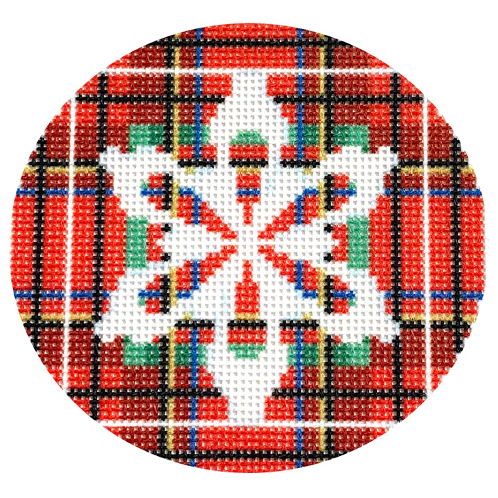 Snowflake on Stewart Plaid with Stitch Guide - Image 2