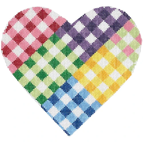 Gingham Patchwork Heart