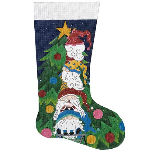 Stacked Gnomes Stocking