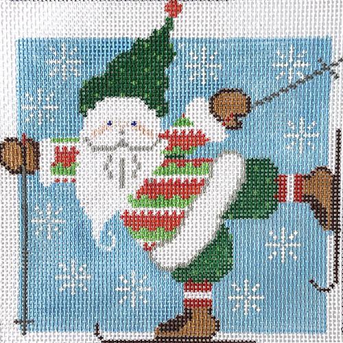Telemarketer Santa on Skis