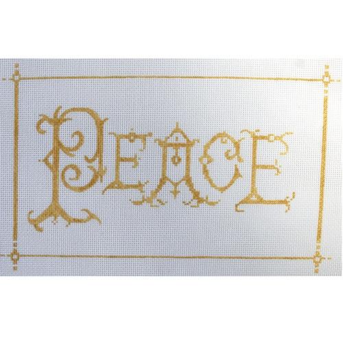 Peace - Gold Ornate Letters