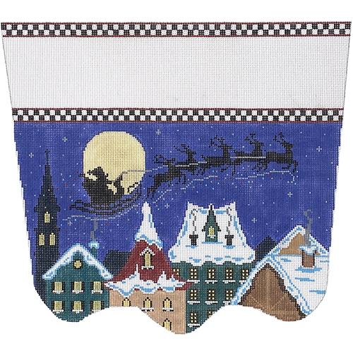 Santa's Midnight Ride Stocking Topper