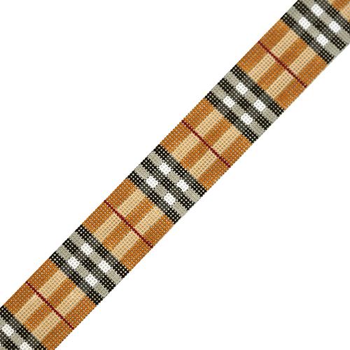 Preppie Plaid Belt - Tan & Black