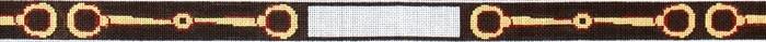 Bits Belt - Brown with Monogram Space