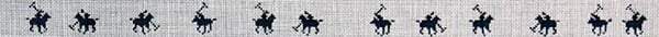 Polo Belt - Diagonal View - Navy Horses
