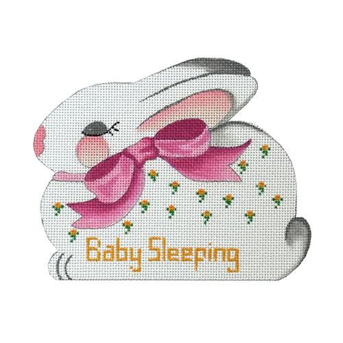 Sleepy Bunny - Baby Sleeping Sign - Pink Bow