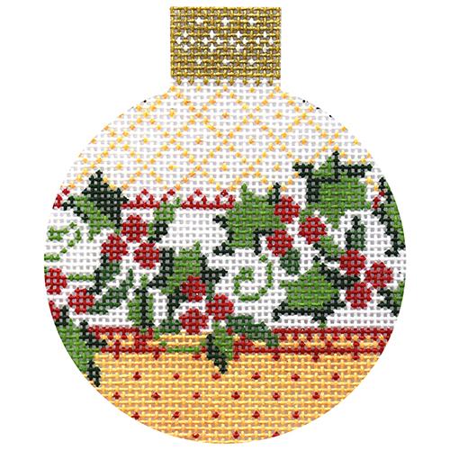 Antique Holly Reflection Bauble