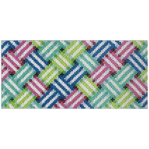 Woven Stripe Leather Zip Pouch Bundle - Image 2